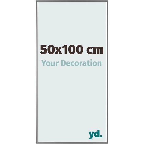 yd. - Cadre photo 50x100 - Argent Brillant - Plastique - Evry