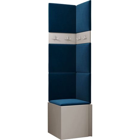 Conjunto para recibidor Pinis XXI, Manila 26, 186x42x46cm, Tapiz, Aglomerado laminado, Colocada, Montada en la pared