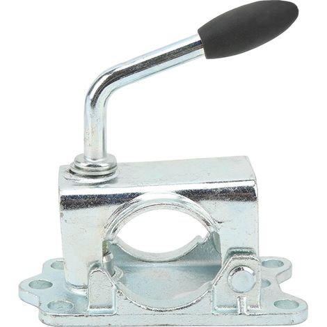 Radhalterung aus verzinktem Eisen für Anhänger, gusseiserne Klemme für 48-mm-Rohr, Parkheber, 2er-Set, robust und stabil (1/5)