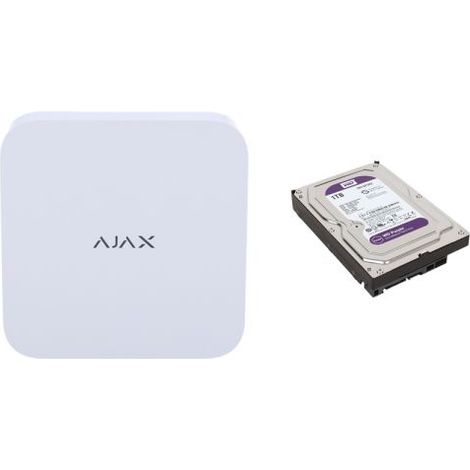 Ajax NVR 16 canali bianco compatibile con telecamere di terze parti ONVIF + Hard disk 1Tb - 70934
