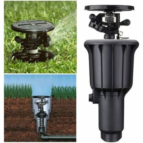 Irrigatore a nebulizzazione automatico con testina a scomparsa rotante per giardino e prato, ugello integrato da 1/2/3/4 di pollice. (1/4)