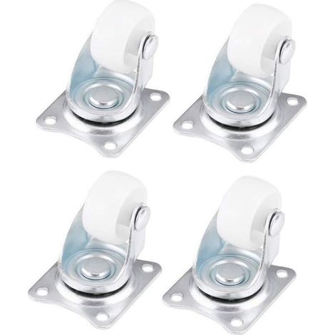 4pcs Roulettes Pivotantes Universelles, Roues Pivotantes 25 mm, Roulette Charge Lourde Roues Silencieuses Charge Maximale de 40 kg pour Chaises, Petits chariots, Valises-Crezuo (1/4)