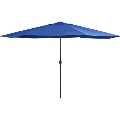 Ombrellone da esterno con palo in metallo 400 cm azzurro 020008264