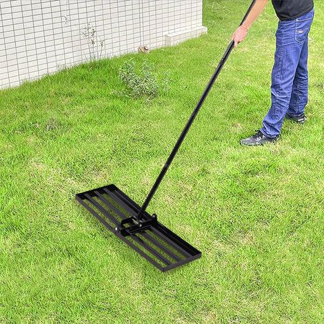 Garden Lawn Levelling Rake with Foldable Head & Detachable Handle (1/5)