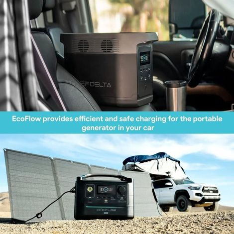 12V/24V-Kfz-Ladegerät für ECOFLOW Tragbare Stromstation River 2 Solarpanel Wohnmobil-Solargenerator 1,5 m 16AWG auf XT60-Stecker Solar-Gleichstromadapter (1/5)