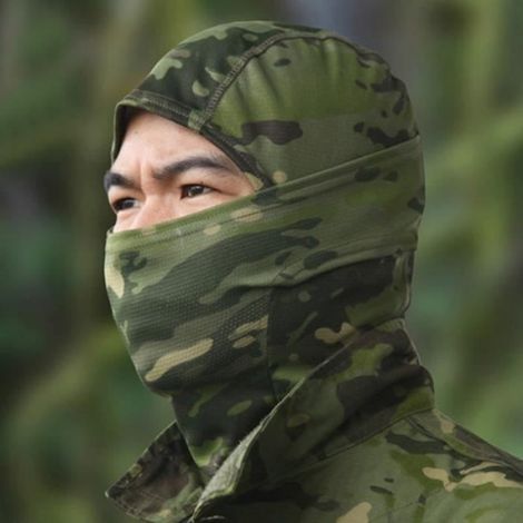 Cagoule Complète Tactique Camouflage Tête Et Cou Plein Air Unisexe 7 Coloris (1/4)
