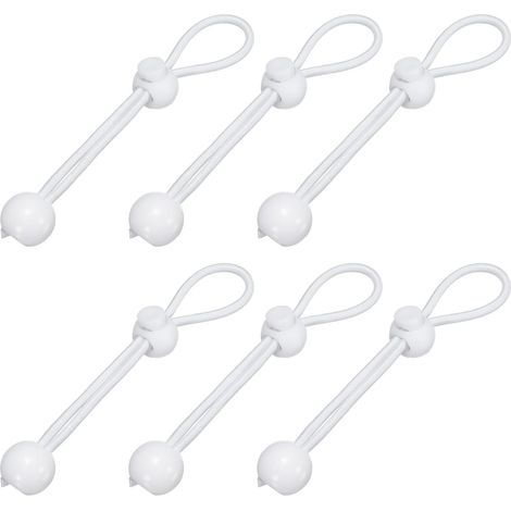 Lot de 6 tendeurs élastiques universels à boule - 15 cm - Pour stores enrouleurs extérieurs, tentes, auvents, bâches (1/5)