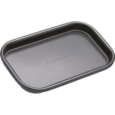 MasterClass Bandeja para hornear de una sola porción con revestimiento antiadherente sin PTFE, PFOA ni BPA, acero al carbono robusto de 1 mm de grosor, 16,5 x 10 cm, gris