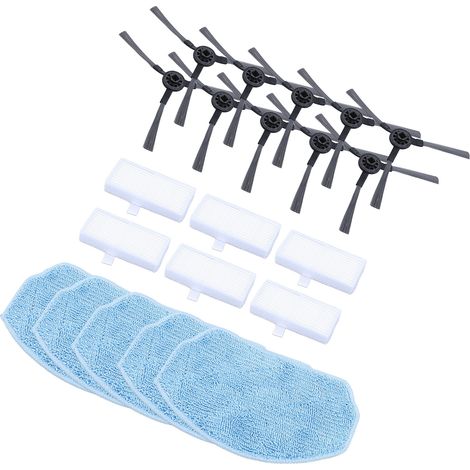 Repuestos para aspiradoras robot – Compatibles con ZCWA ONSON MAMNV BR150 BR151 – 6 filtros, 5 almohadillas de limpieza, 10 cepillos laterales (1/5)