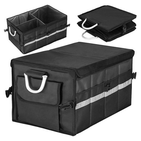 SPRINGOS Organizer Kofferraumtasche mit Deckel 33,5 x 58 x 30 cm