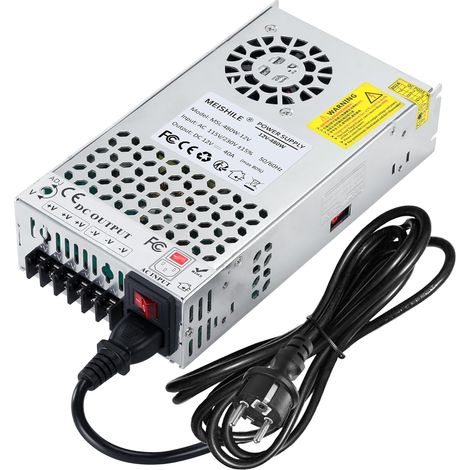 12V 40A 480W Alimentation à découpage Universelle CA à CC Transformateur Convertisseur pour LED Bande lumineuse, Amplificateur, Machine, 230V 220V à 12Volt 5A 10A 20A 30A 32Amp (1/5)