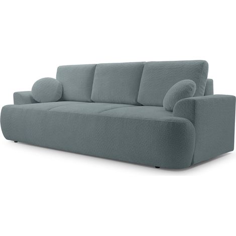 Selsey Barletto – 3-Sitzer-Sofa mit Schlaffunktion und Stauraum, Bouclé, Grau (1/5)