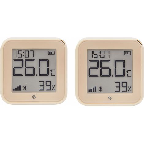 Capteur de température et d'humidité Wi-Fi SHELLY Plus H&T Gén. 3, BT, moka, lot de 2