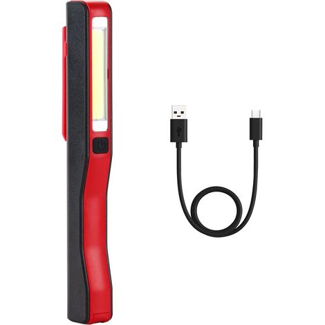 TrendLine Werkstatt-Leuchte Li-Ion Akku 800mAh is 120lm rot-schwarz Werkstattleuchte (1/3)