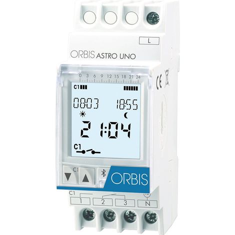 ORBIS Zeitschalttechnik OB178112 Temporizzatore per guida DIN ASTRO UNO 230 V/AC Astronomico, Programma giornaliero, Pr