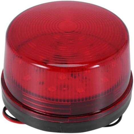 Lámpara LED estroboscópica, intermitente, 12 V, sistema de alarma para seguridad doméstica, luz roja (1/4)