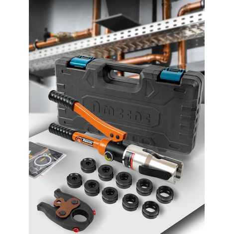 Pince à sertir avec contour en V et profil M, pour tube en cuivre, tube en acier au carbone et inserts de mâchoires en acier inoxydable V12, V15, V18, V22, V28 et M12, M15, M18 (1/5)