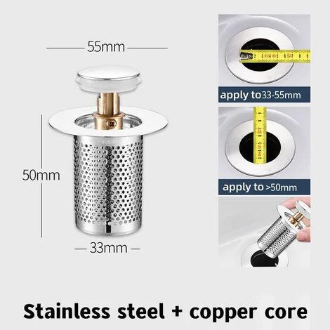 Filtro a sifone per pavimento in acciaio inox, antiodore, con capsula retrattile. (1/5)