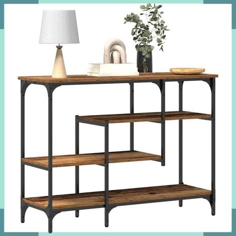 Table console - 863559 - Bois ancien - Bois aggloméré & métal - 100 x 35 x 75 cm (1/5)