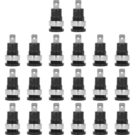 Lot de 20 douilles bananes 4mm, accessoires de test électrique noirs, résistance à la corrosion, performance optimale, connexion robuste. (1/5)