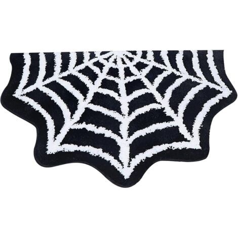 Tapis de bain Halloween, 80 x 50 cm, tapis de bain toile d'araignée, tissé gothique, antidérapant. (1/5)
