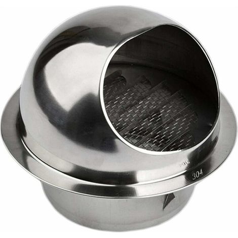 Grille Ventilation 150 mm Grille Aeration Inox Haute Qualité Grille Aération Extérieur Avec Moustiquaire Protège la Façade et Empêche l'entrée d'air Froid / Grille Inox (1/5)