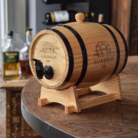 Northix Barile in Legno 3 Litri per Vino e Whisky