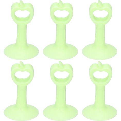 Toivize 6 pièces de butées de porte en silicone anti-collision pour protéger les murs – accessoires domestiques et de salle de bain, couleur verte (1/5)