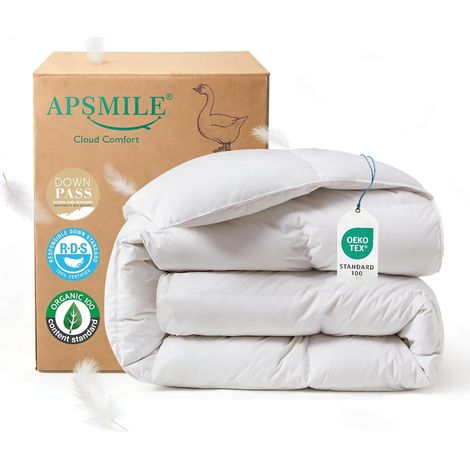 Piumino invernale estivo Cotone traspirante bianco 155x220 cm (1/5)