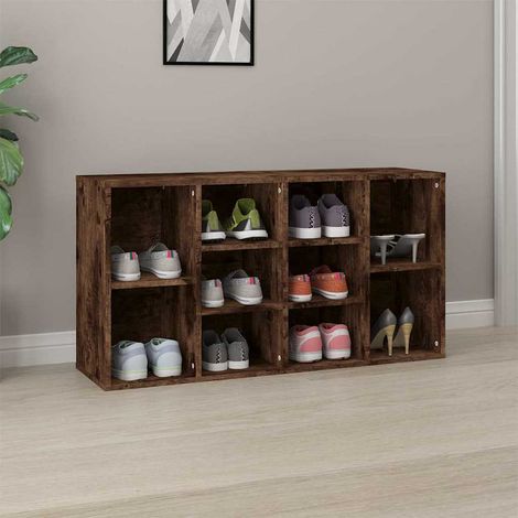 Schuhbank Räuchereiche 103x30x55 cm Holzwerkstoff
