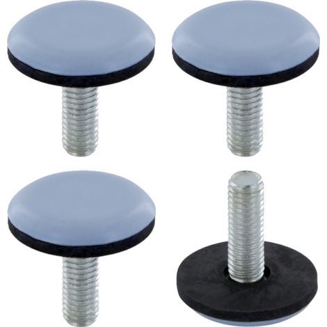 Cyclingcolors – Pied réglable Téflon PTFE ajustable M8 – Lot de 4 vérins vis de réglage – Diamètre base 30mm – Longueur tige 23mm