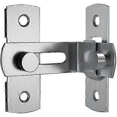 Verrou de porte à charnière à 90° pour porte de grange, verrou d'angle droit pour porte courbe (noir). Remarque : Les dimensions sont mesurées manuellement, veuillez prévoir une marge d'erreur de 1 à (1/3)