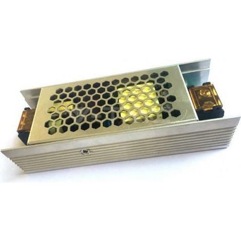 Fuente de alimentación metálica delgada V-TAC de 60 W, 12 V, 5 A, 1 salida, 130 x 50 x 31 mm, IP20