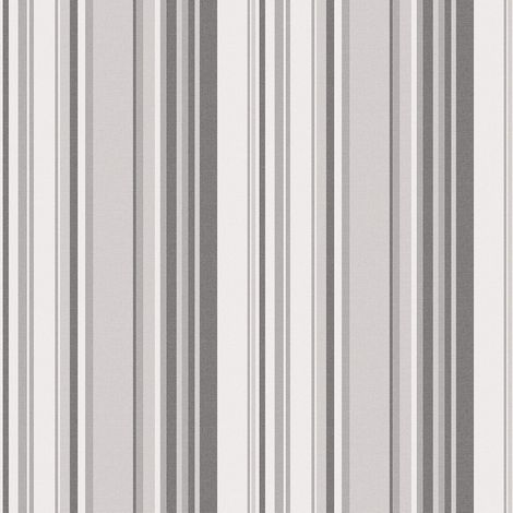 Galerie Global Fusion Striped Grey Wallpaper Classic Stylish Paste The Wall (1/4)