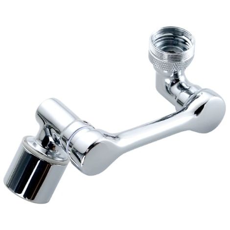 Rallonge de robinet pivotante à 1080° avec 2 modes de débit, argent (1/5)