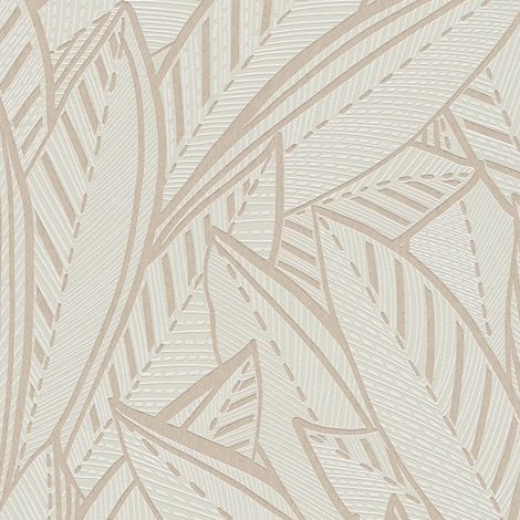 Carta da parati grafica Profhome 399333 Carta da parati TNT leggermente strutturata con ornamenti floreali scintillante bianco grigio 5,33 m2