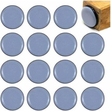 Patins Téflon Adhésifs pour Meubles Protection Tef, XU,lon auto-adhésif, XU,Patins de Meuble 30MM Curseurs 16PCS Chaise Canapé Bureau Table (1/4)