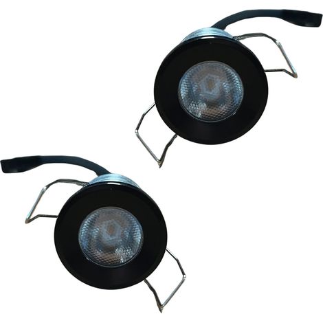 2 Pezzi Mini Faretto Led Da Incasso Rotondo, Carcassa Nera 6000K, 2.5W 220LM 220V, Ø3229mm, Foro 27mm, Angolo 15° IP20