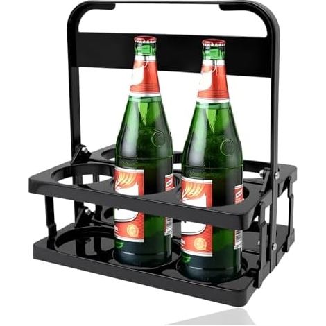 Porte-Bouteilles 6 Bouteilles, Plastique, Pliable, Panier, Transport, Vin, Biere, Cadeau, Robuste (1/5)
