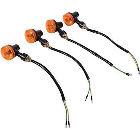 pour klr 650 lot de 4 clignotant 4Pcs Moto Clignotants 12V en Plastique ABS Universel Clignotant Ampoule (Orange) (1/4)