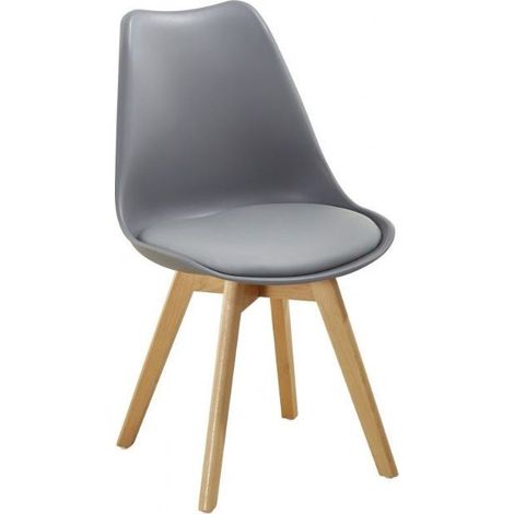 Sedia da Soggiorno e Cucina linea Soft Grigia 54x49x83 cm (1/2)
