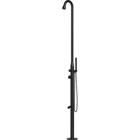 Ducha De Acero Inox Stintino Con Rociador Giratorio Negro Sined
