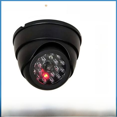 Nouvelle caméra de sécurité domestique factice avec voyant LED rouge clignotant pour simuler une alarme antivol. (1/5)