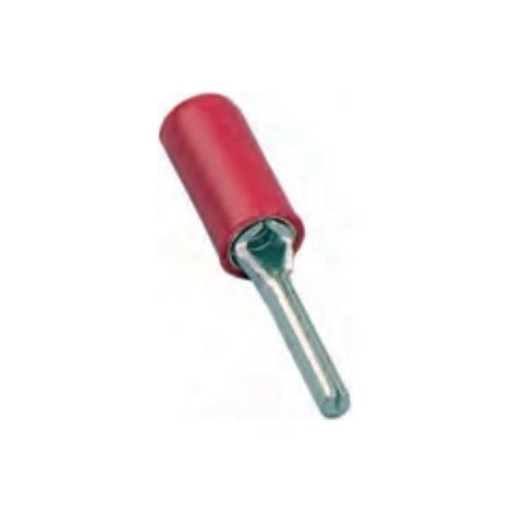 Connecteur à broches à sertir Isolé MECATRACTION, série C, placage Etain, Dia. broche 3.6mm, Long. broche 22.5mm, Rouge