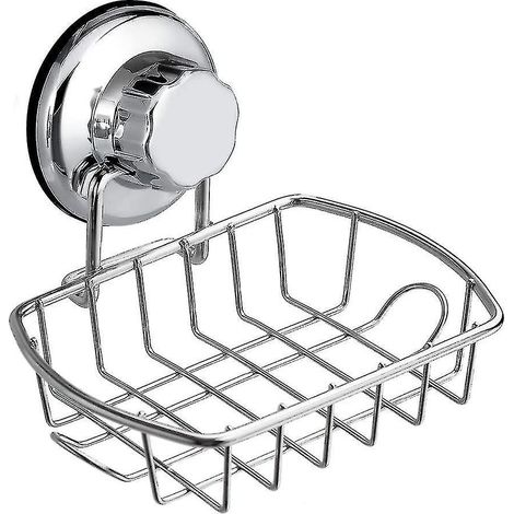 Porte-savon de salle de bain à ventouse ultra-résistante avec crochet, porte-savon, plateau à savon, porte-éponge pour douche, salle de bain (1/4)