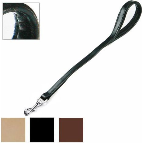 Correa para perros de cuero con asa acolchada de 80 cm