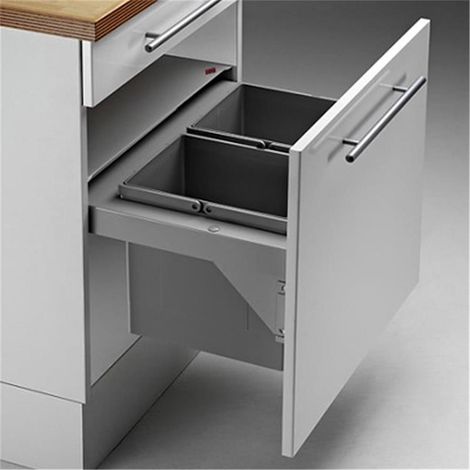 WESCO 839607-11 Einbau Abfallsammler Pullboy Soft 60 SW (2x17 Liter) (1/2)