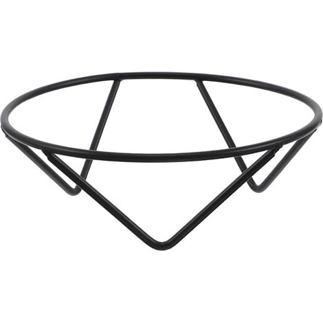 Support Métallique pour Ballons de Sport 15x5 Cm, Porte-Ballon de Football et Rugby, Socle D'exposition Robuste en Fer Noir, Accessoire Polyvalent pour Basket-Ball, Volley-Ball (1/5)