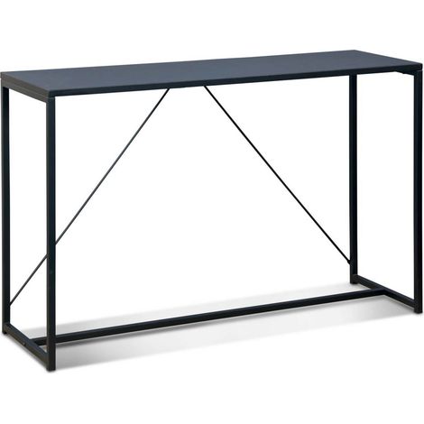 Console en métal noir 120 x 39 x 79cm - Industrielle - 1 barre de renfort (1/5)