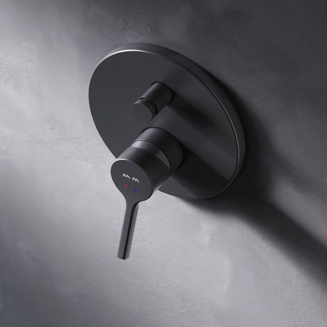 AM.PM Schwarz Unterputz Mischbatterie o. Brauseset Unterputz Duscharmatur Unterputz Dusch Armatur Unterputz Wannen-Brausebatterie (1/5)